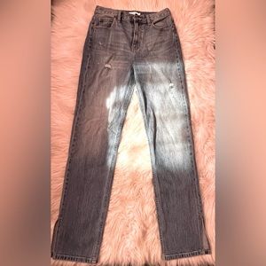 Stella Side Slit Straight Leg Jeans